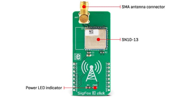Mikroe MIKROE-3163 SigFox 3 Click